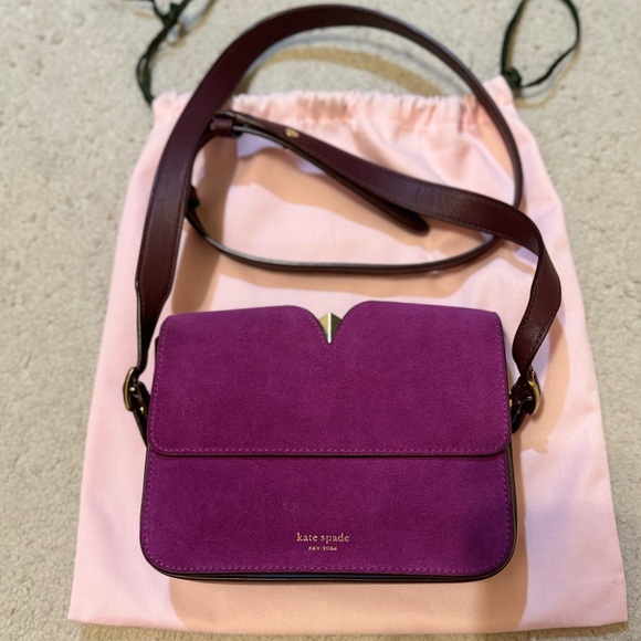 Kate Spade New York Women's Mystery Suede Small Shoulder Bag- Berry Blitz Multi - Picture 6 of 15